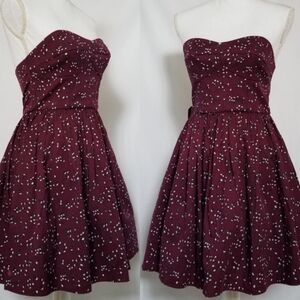 NWT Jack Wills Dark Academia babydoll strapless mini dress size 6